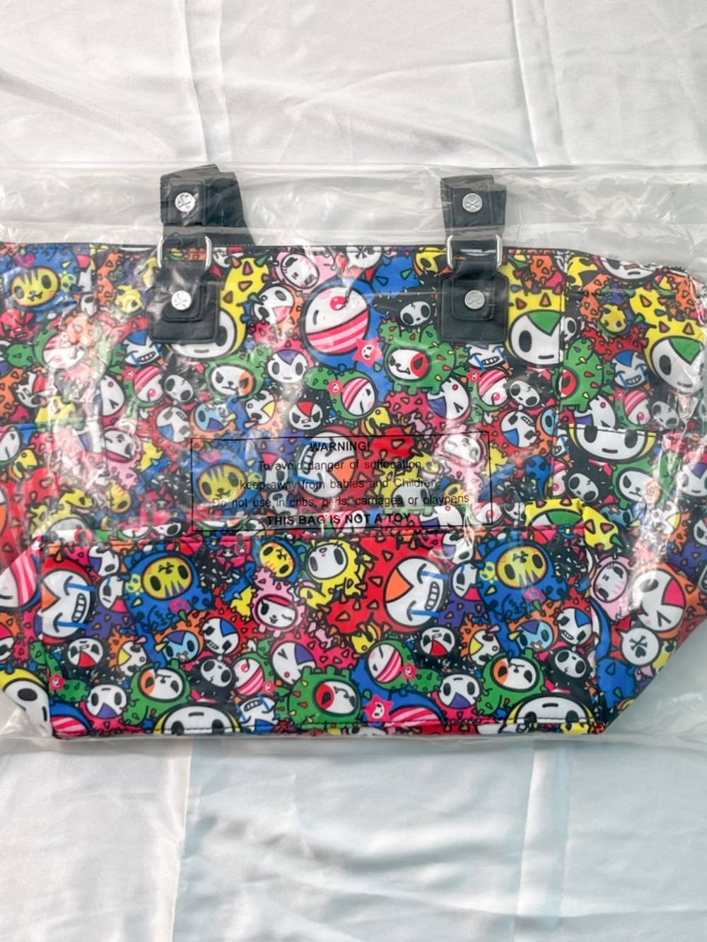 Tokidoki Cactus Friends Zipper Tote Shoulder Bag Purse Vintage Sandy Rainbow New - Picture 14 of 14